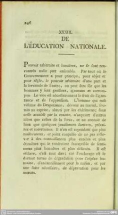 XXXIII. L'Éducation Nationale