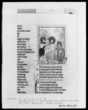 Weltchronik - Bruder Philipp — ---, Folio 256recto-342verso---, Folio 256recto-342versoTaufe Christi, Folio 291verso