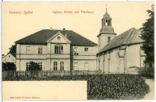 Kamenz. Spittel, Katholische Kirche und Pfarrhaus