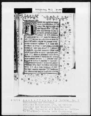 Psalterium cum Precibus — Initiale C (antate) mit Mönchen beim Chorgesang, Folio 109recto