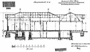 Esslingen (Neckar): Nebengebäude Ost Gbd.1A Längenschnitt E-D