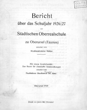 1: Der Raum für chemische Schülerübungen
