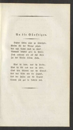 An die Günstigen.