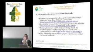 "Von der OER Erstellung zur OER Nutzung“ Implementierung von OER Beispiel der Universität Wien