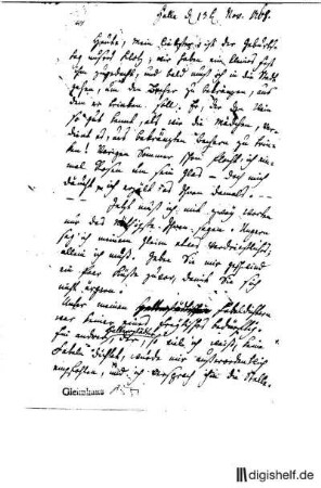 128: Brief von Johann Georg Jacobi an Johann Wilhelm Ludwig Gleim
