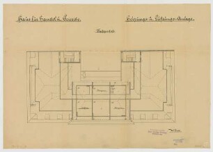 Thiersch, Friedrich von; München; Haus für Handel und Gewerbe - Heizung, Lüftung (Grundriss DG)