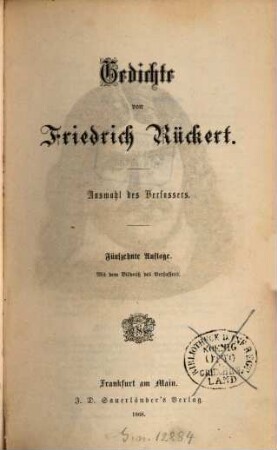 Gedichte : Auswahl des Verfassers