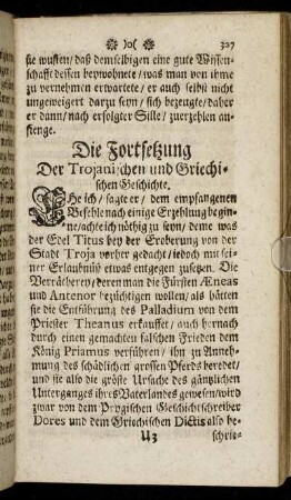 Die Fortsetzung der Trojanischen und Griechischen Geschichte