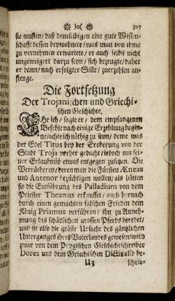 Die Fortsetzung der Trojanischen und Griechischen Geschichte