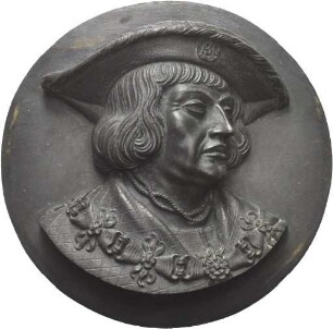 Bronzeplakette von Georg Schweigger auf Kaiser Maximilian I.