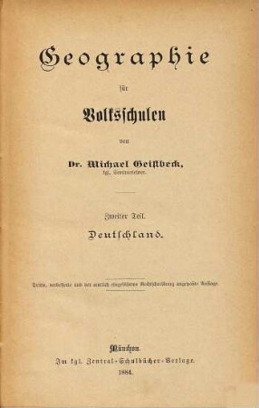 Leitfaden der Geographie für Volksschulen, 2