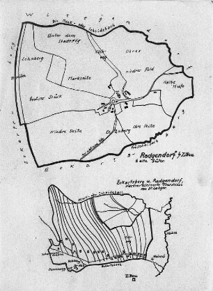 Flurplan von Eckartsberg (Kreis Zittau) und Radgendorf : Flurplan von Eckartsberg (Kreis Zittau) und Radgendorf