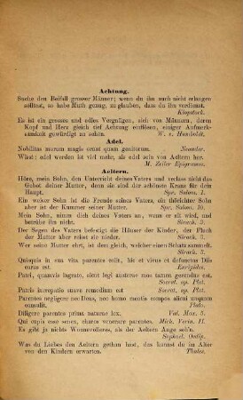 Denk-Sprüche aus allen Jahrhunderten zu Nutz und Frommen der studirenden Jugend