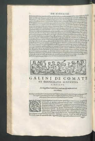 Galeni de comate ex Hippocratis sententia libellus