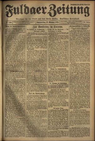 Ausgabe vom Donnerstag, den 15. Oktober 1925.