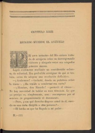 Capítulo XXIII - Ricardo muerde el anzuelo