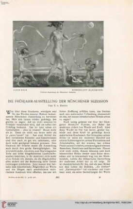 21: Die Frühjahr-Ausstellung der Münchener Sezession