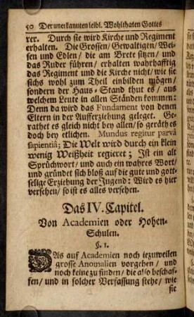50-73, Das IV. Capitel
