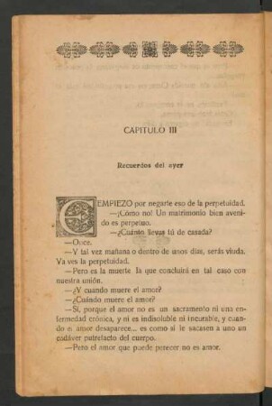 Capítulo III - Recuerdos del ayer