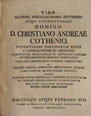 De nonnullis ad variolarum insitionem pertinentibus dissertatio