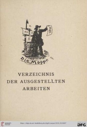 Verzeichnis der ausgestellten Arbeiten (Nr. 1-180)