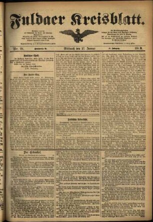 Ausgabe vom Mittwoch, den 27. Januar 1909.