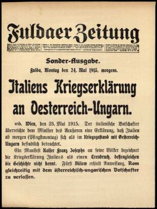 Ausgabe vom Montag, den 24. Mai 1915.