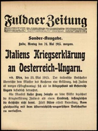 Ausgabe vom Montag, den 24. Mai 1915.