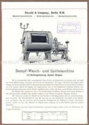 Dampf-Wasch- und Spülmaschine