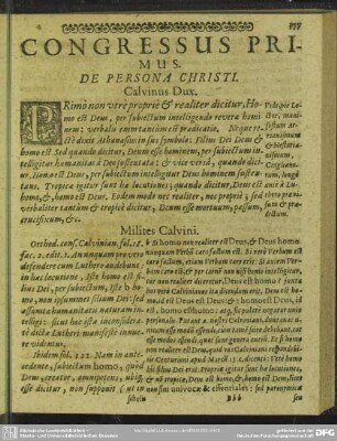 [Bellum Calvini et Christi ...]