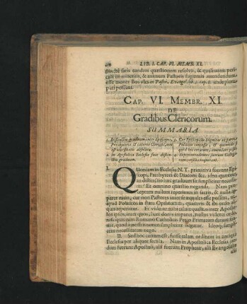 Membr. XI. De Gradibus Clericorum.