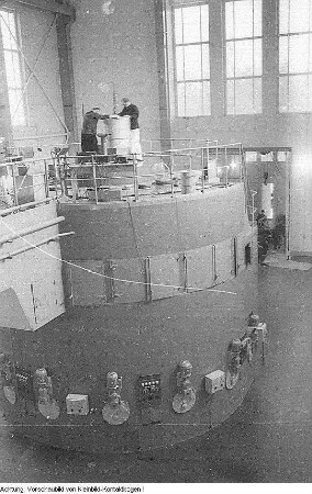 Dresden, Rossendorf. Atom-Reaktor Rossendorf, Januar 1958