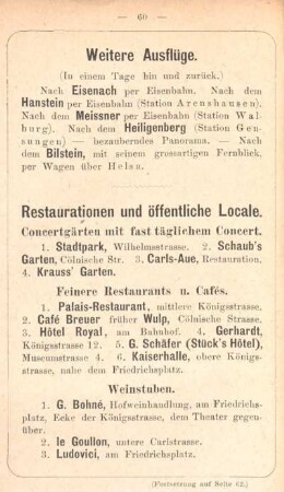 Weitere Ausflüge.