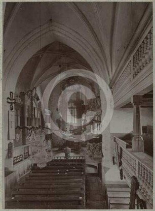 Langhaus und Chor der evangelischen Kirche Ebersbach