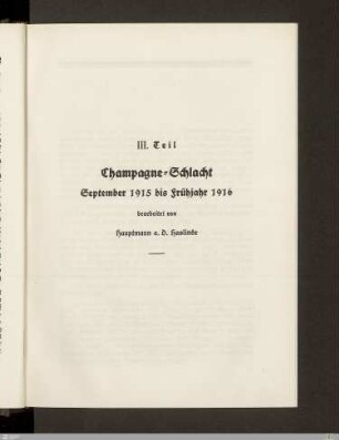 III. Champagne-Schlacht - September 1915 bis Frühjahr 1916