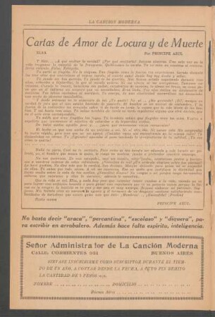 Cartas de amor de locura y de muerte