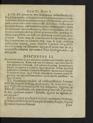 Discursus II.