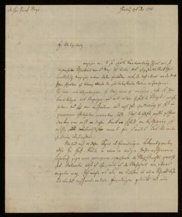 Brief von Johann Georg Büsch an Gustav Hugo, Hamburg, 5.12.1792