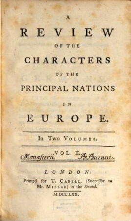 A Review Of The Characters Of The Principal Nations In Europe : In Two Volumes. 2