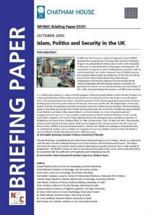 Islam, politics and security in the UK