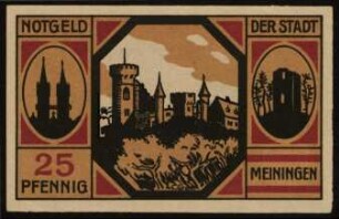 Notgeld 25 Pfennig der Stadt Meiningen