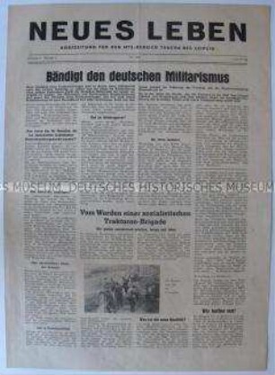 Betriebszeitung der MTS Taucha überwiegend mit zur Auseinandersetzung mit dem Militarismus in der Bundesrepublik