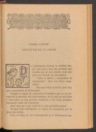 Capítulo LXXXIII - Angustias de un preso