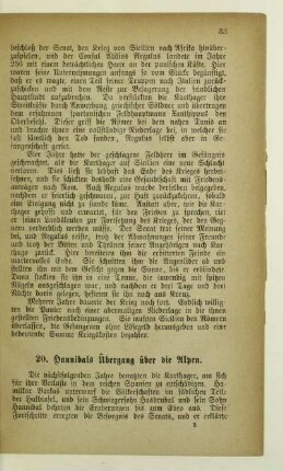 20. Hannibals Übergang über die Alpen