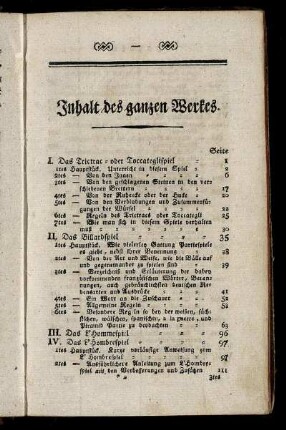 Inhalt des ganzen Werkes.