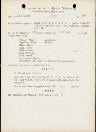 Metzeler, Paul
