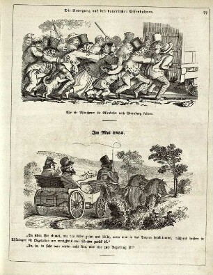 "Die Bewegung auf den bayerischen Eisenbahnen" "Im Mai 1855"