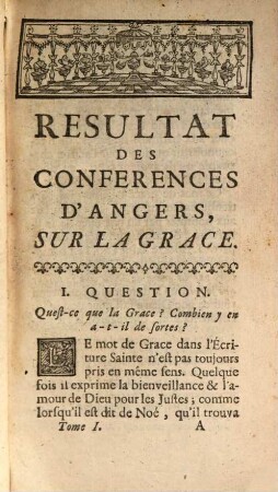 Conférences Ecclésiastiques Du Diocese D'Angers. [11,]1, Sur La Grace