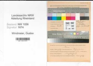 Entnazifizierung Gustav Windmeier , geb. 07.02.1904 (Arbeiter)