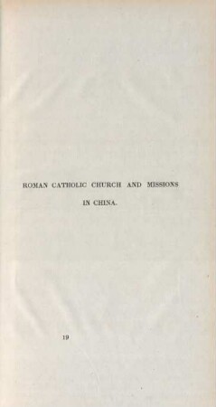 Roman Catholic Church and missions in China